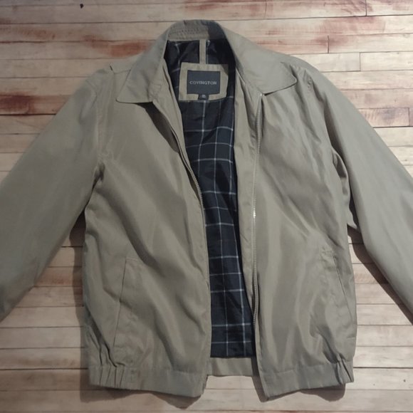 Covington Tan Men's Full Zip up Tan Jacket Size: Small - Picture 2 of 4